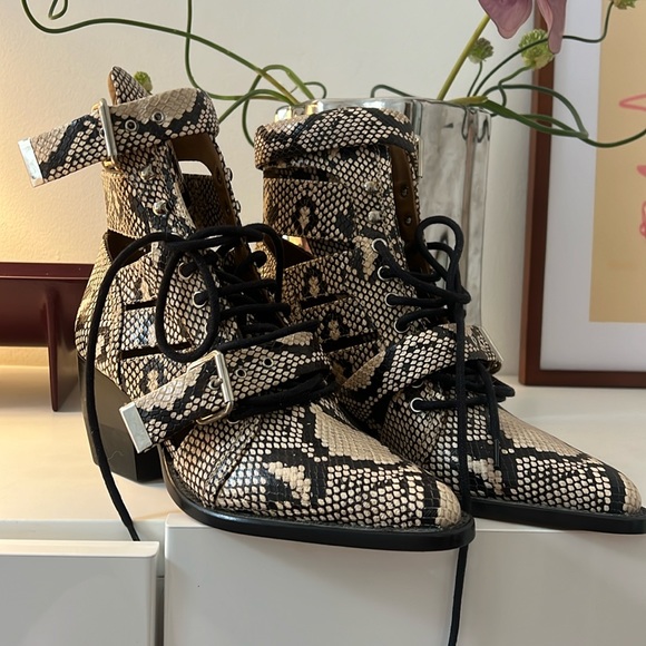 Unworn Chloe Rylee boots in python - Picture 1 of 5